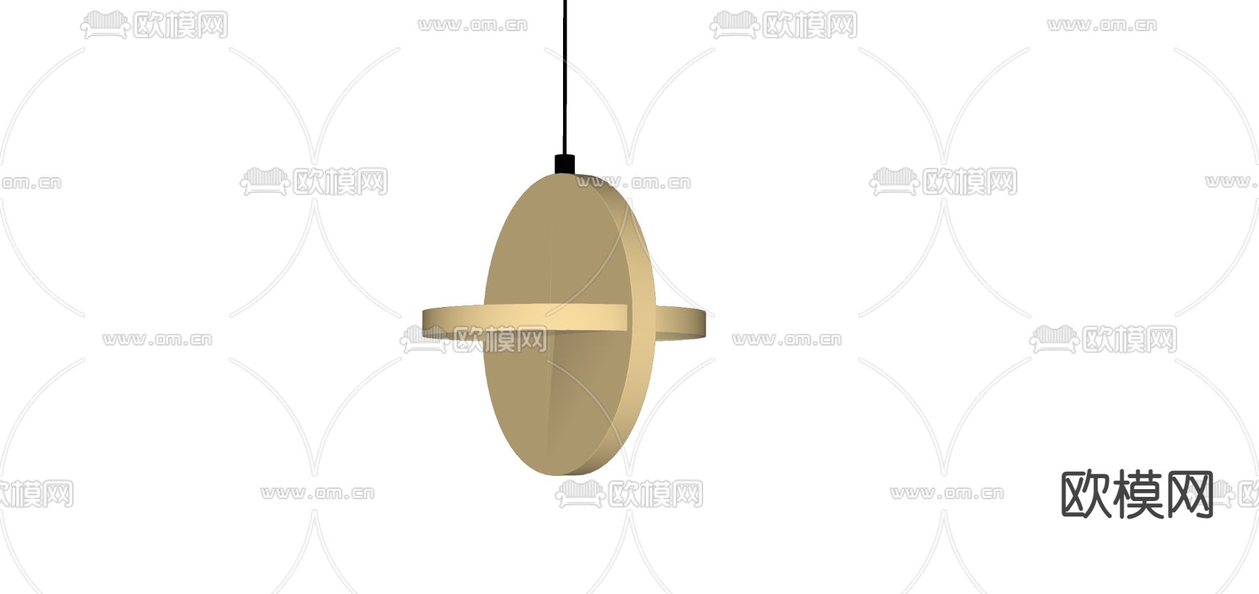现代小吊灯su模型下载（渲染图2）