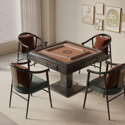 新中式麻将桌su模型