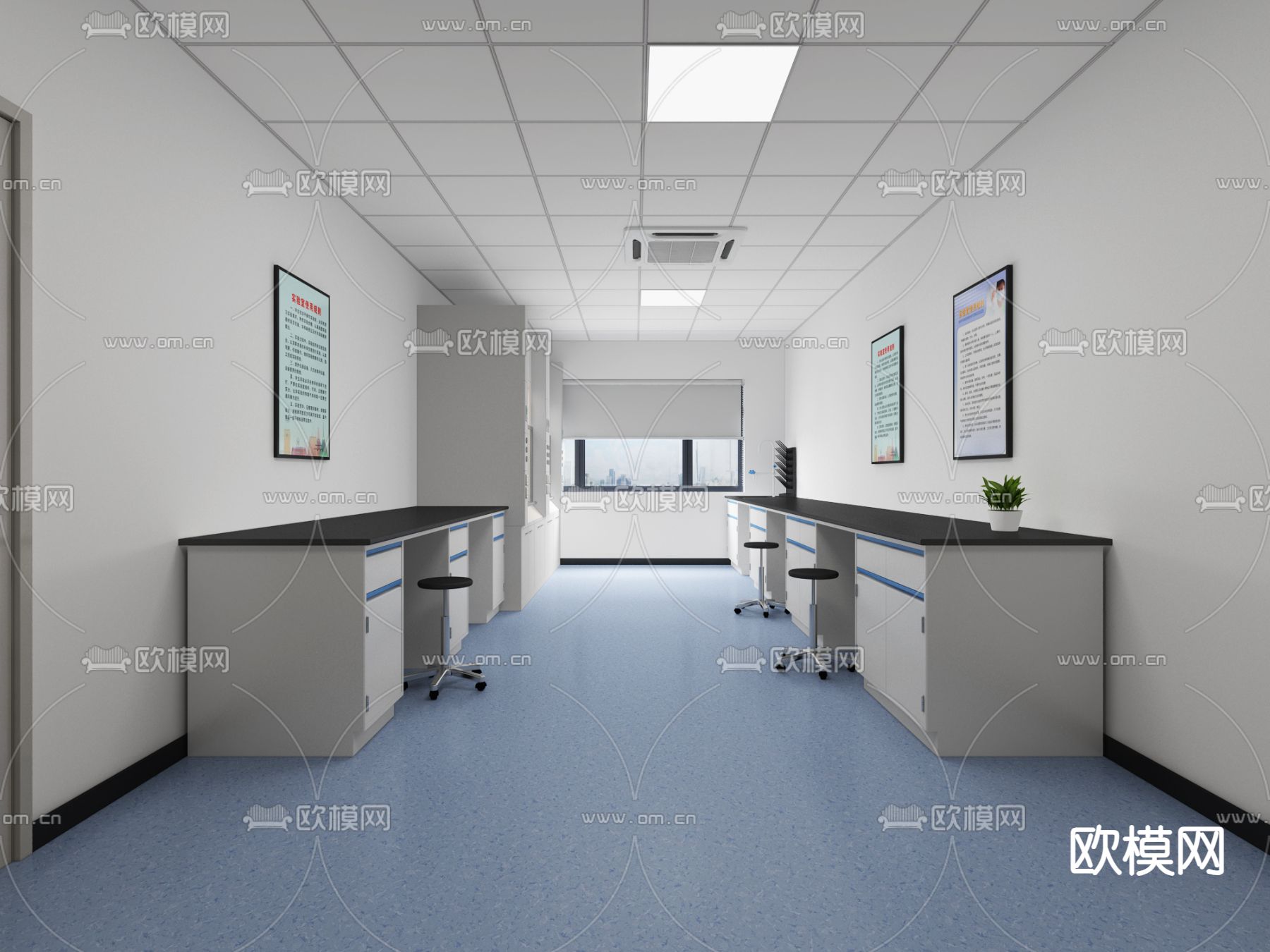 现代实验室3d模型下载（渲染图2）