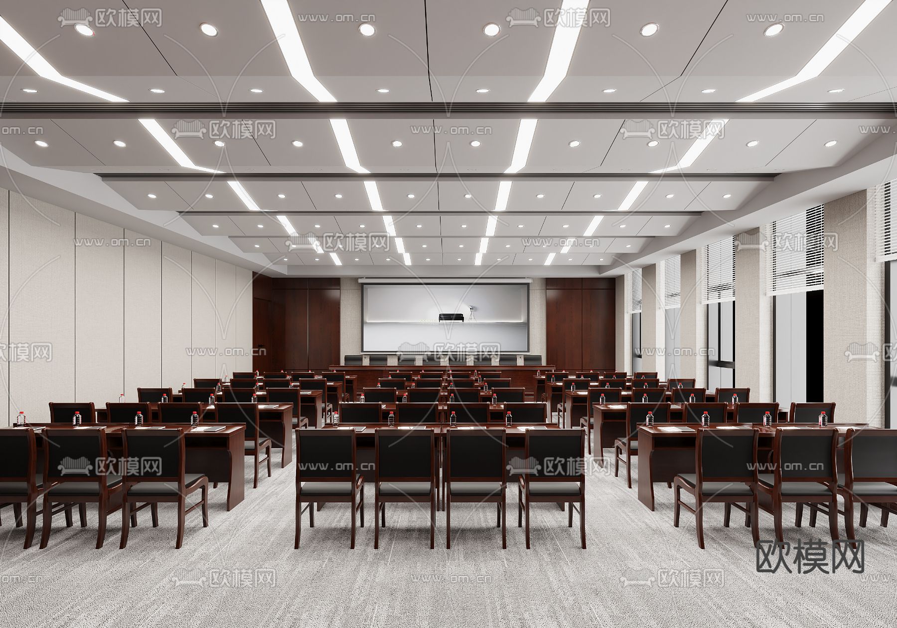 政府机关单位 会议室3d模型下载