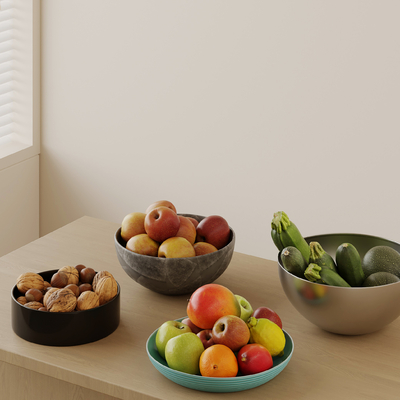  水果 蔬菜su模型 