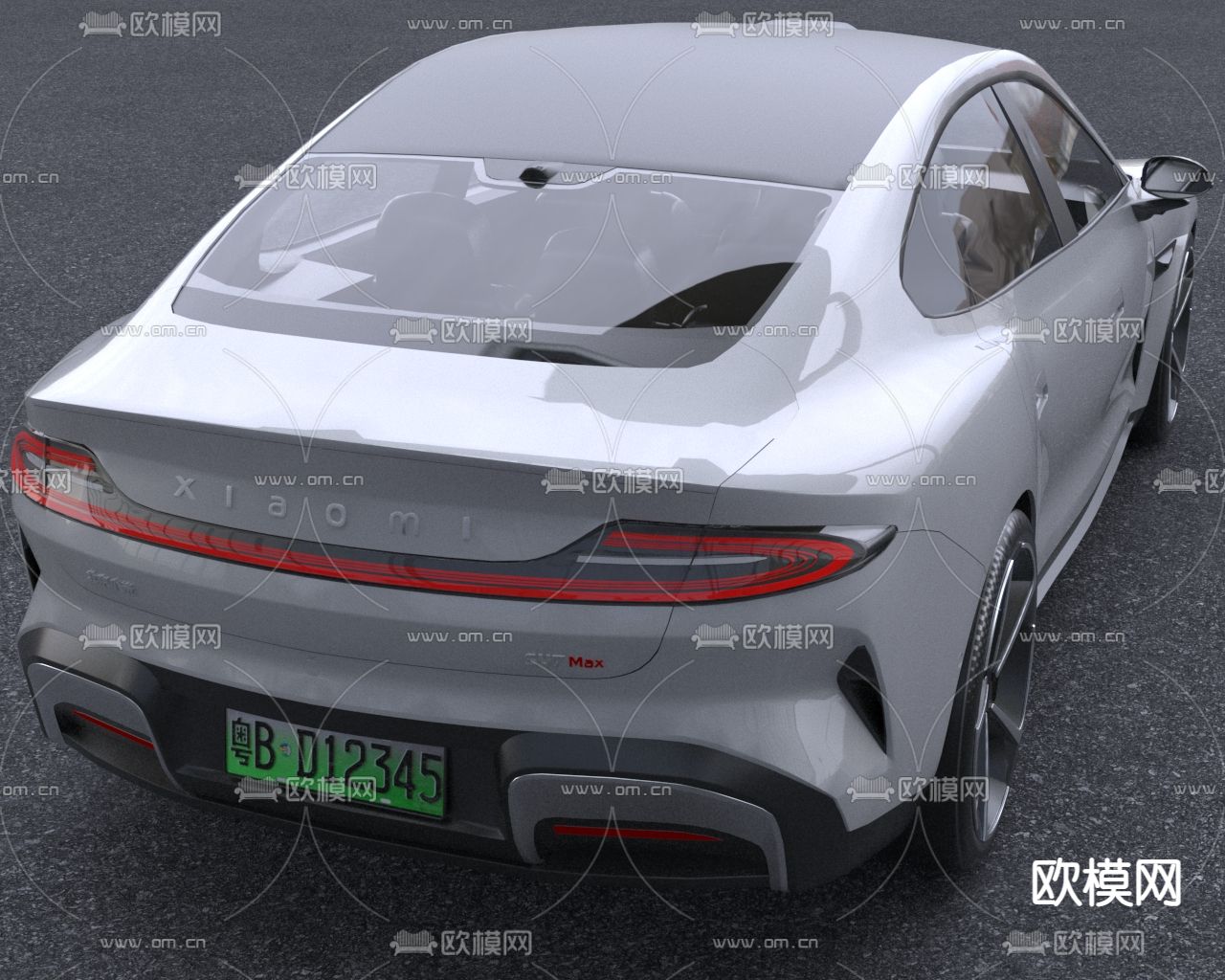 小米SU7汽车 轿车 电车3d模型下载（渲染图6）