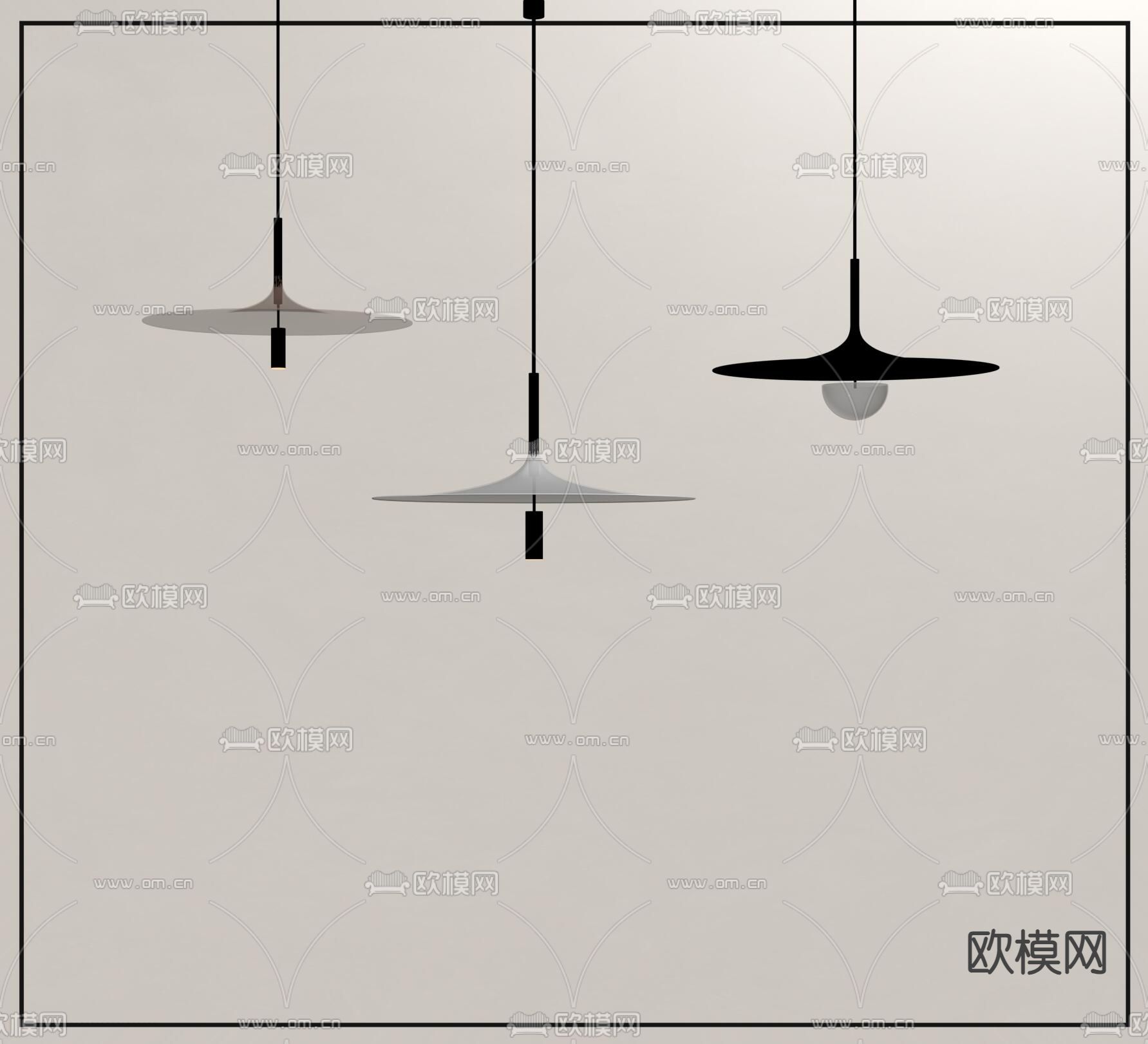 侘寂吊灯su模型下载（渲染图1）