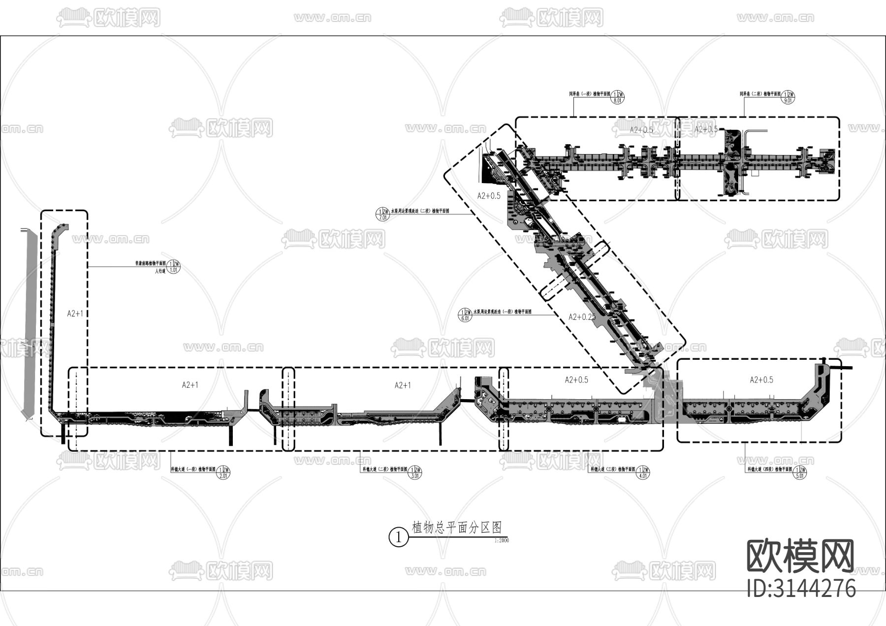金鸡社区环境整治工程各专业cad施工图下载（渲染图1）