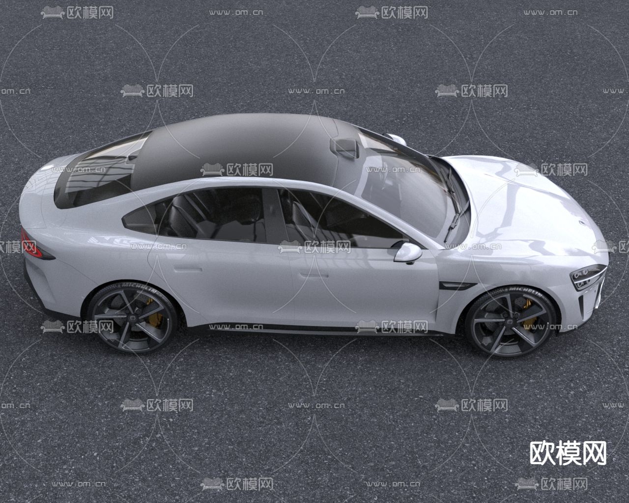 小米SU7汽车 轿车 电车3d模型下载（渲染图3）