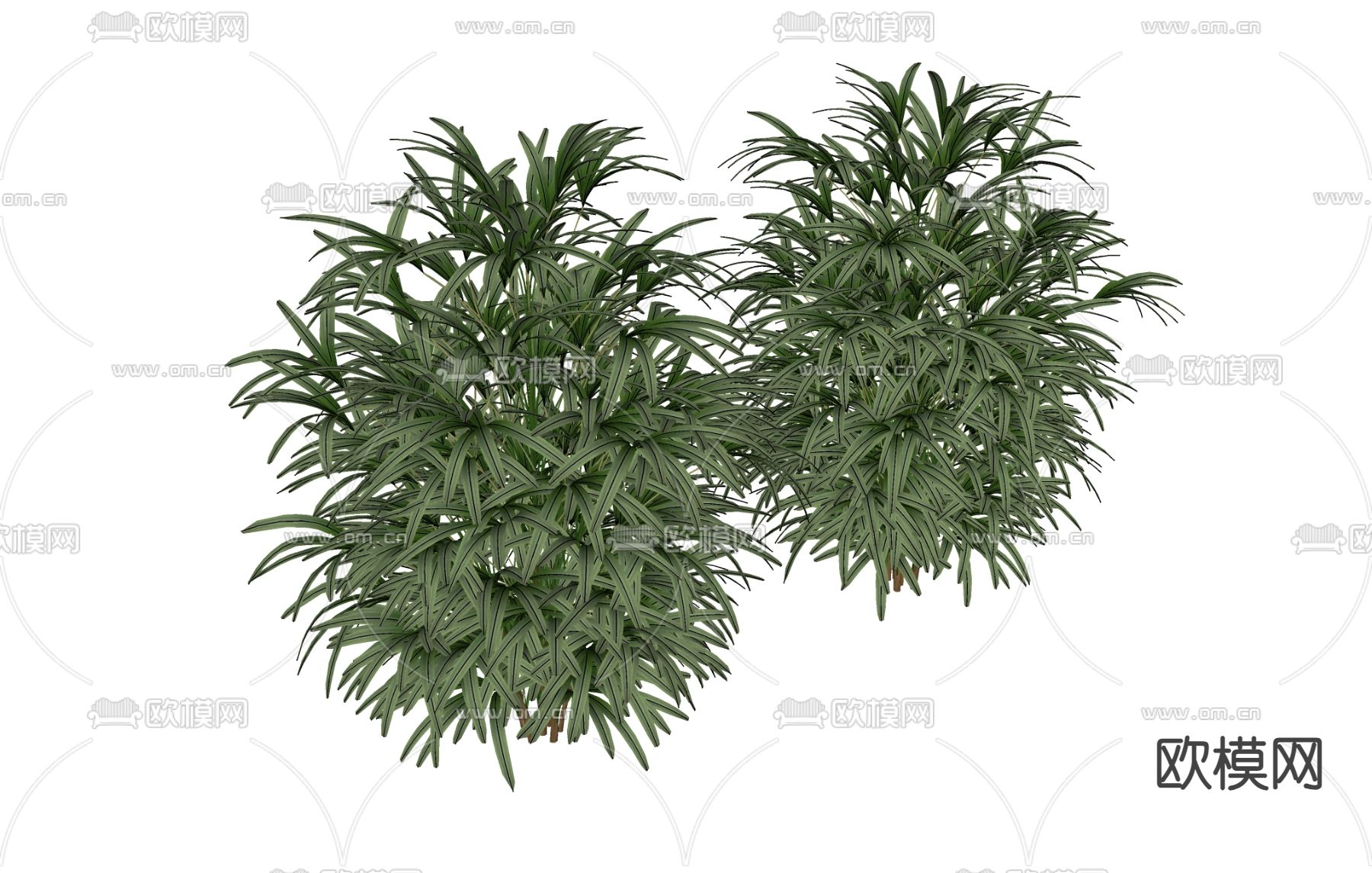 植物 绿植 草垛 灌木su模型下载（渲染图1）