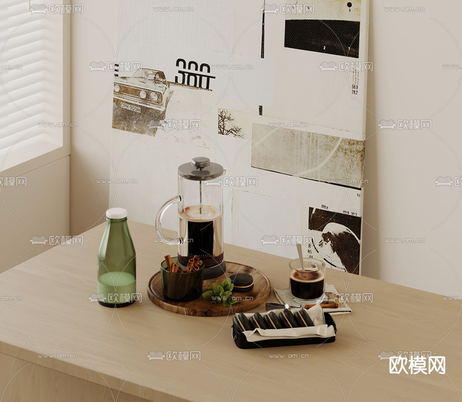 食物 摆件su模型下载（渲染图2）