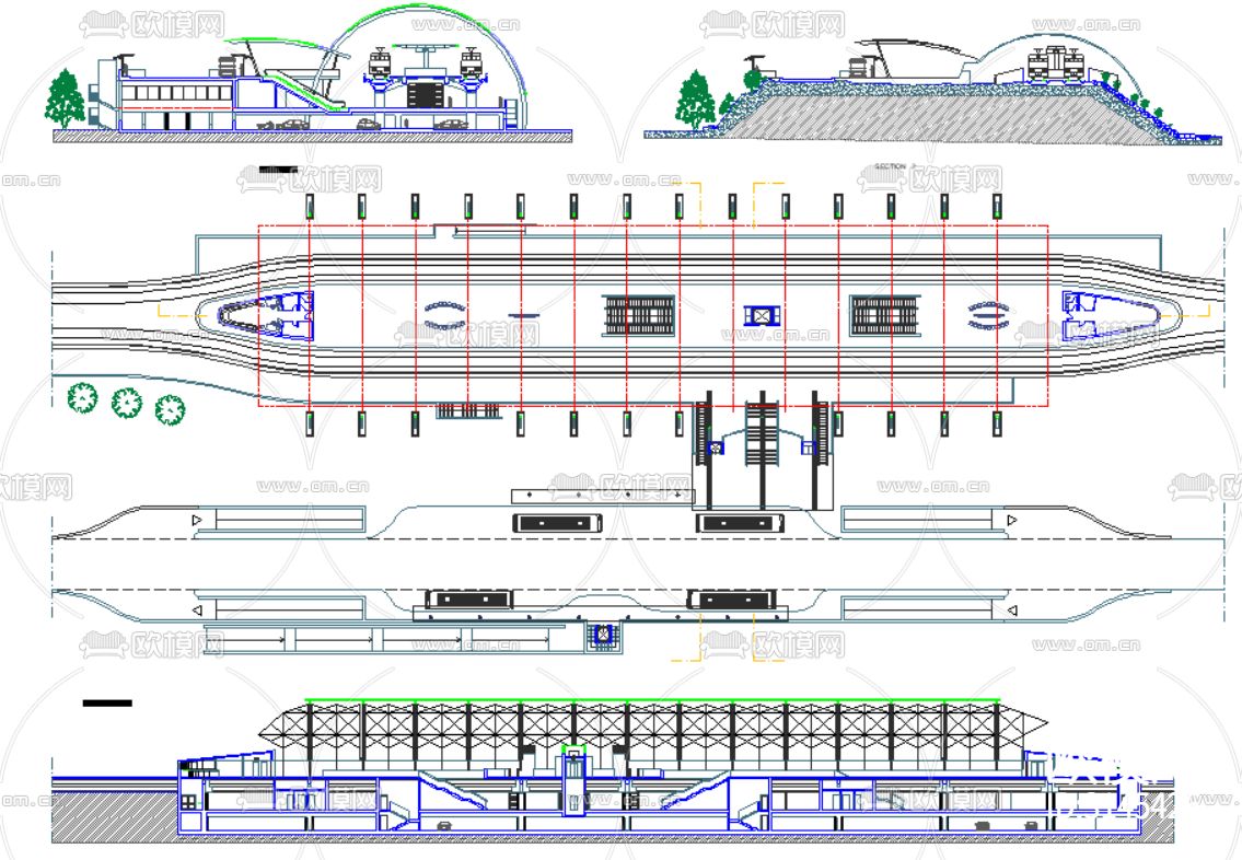 地铁1号线规划cad大样图下载