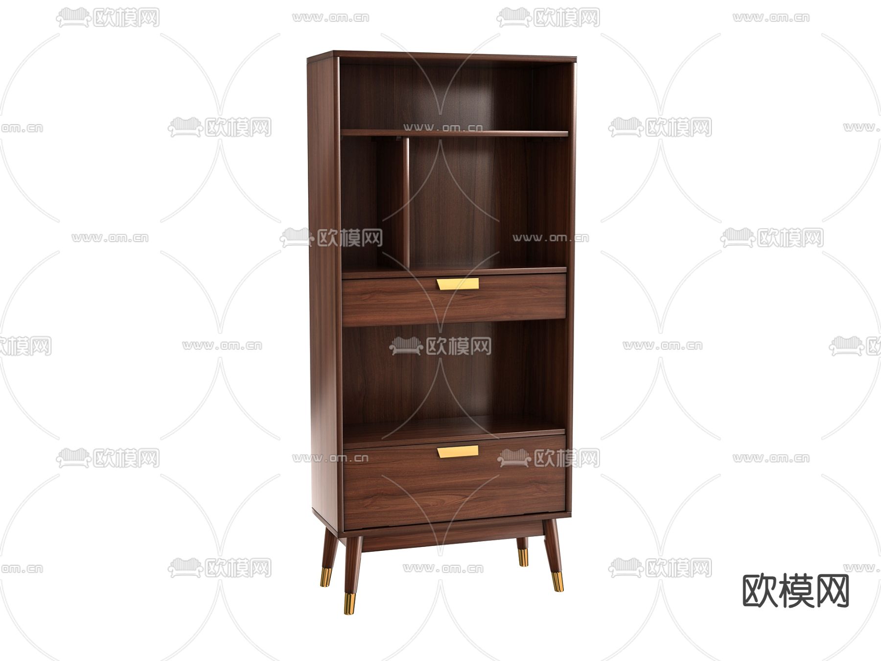 实木置物架 展示架3d模型下载
