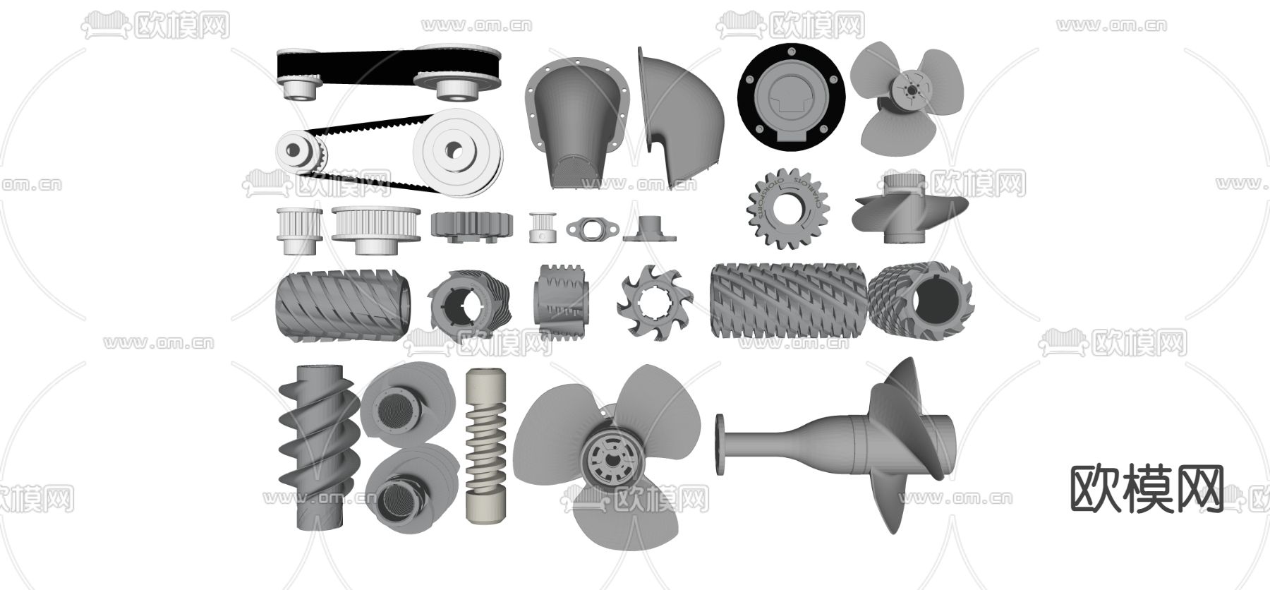 工业零件 机械零件su模型下载（渲染图1）