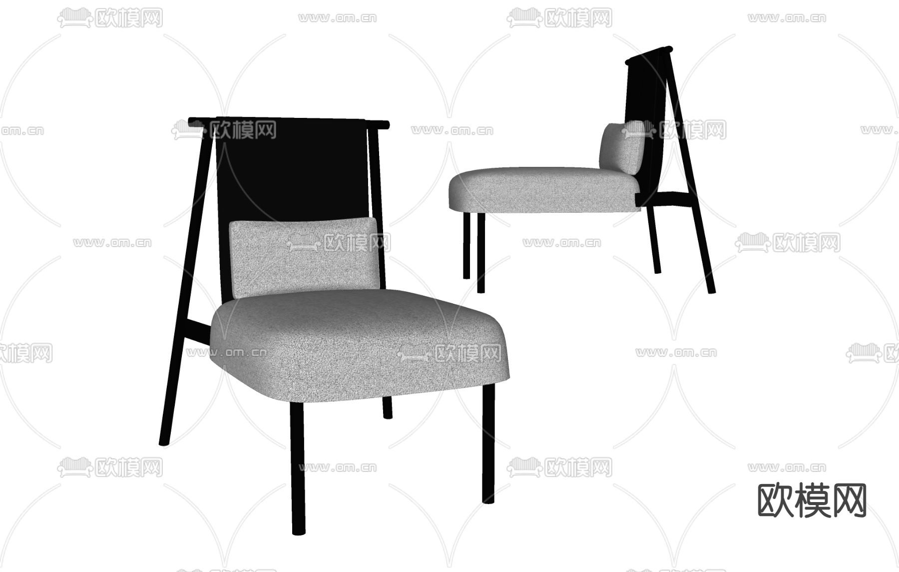 现代椅子 休闲椅su模型下载（渲染图1）