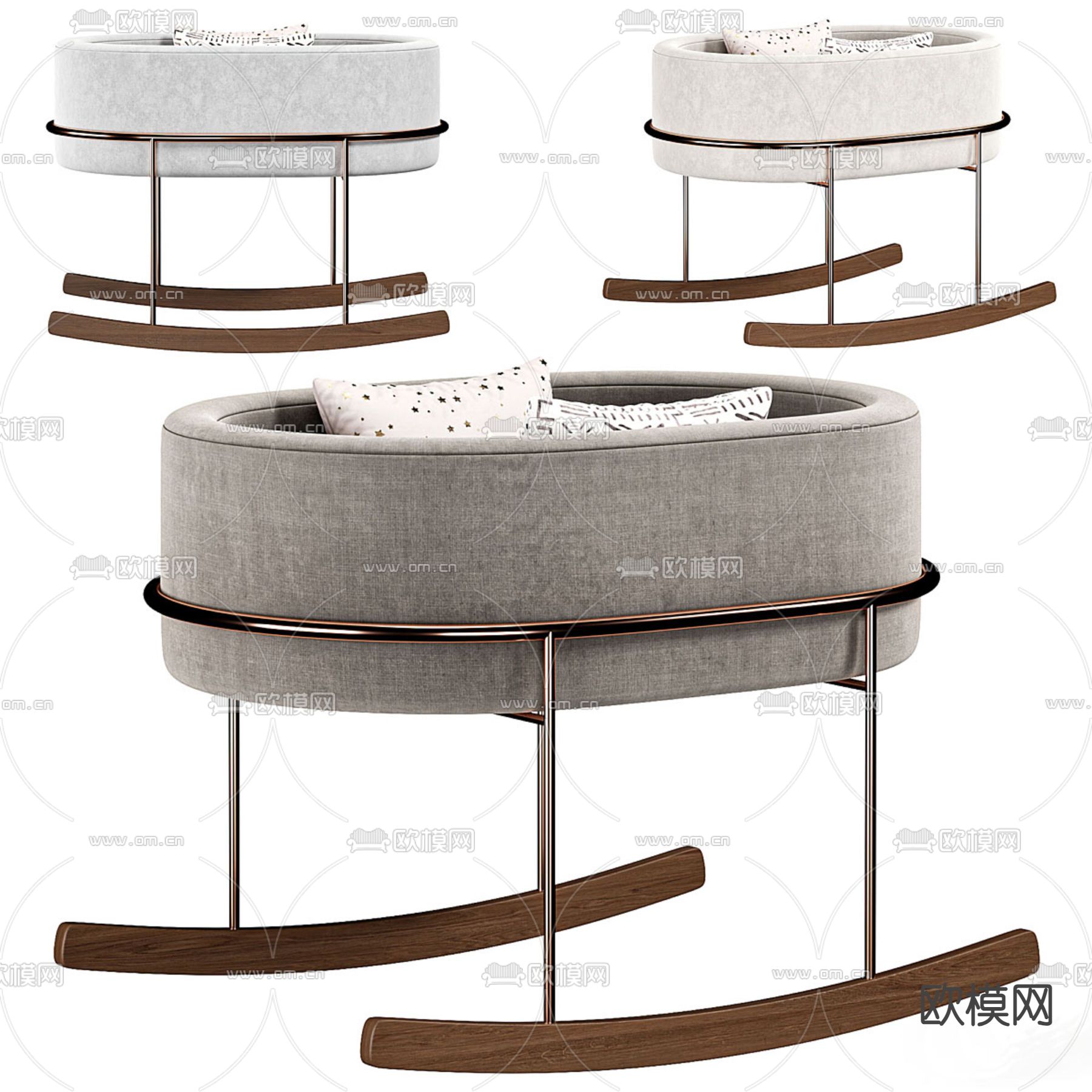 儿童床 婴儿床3d模型下载