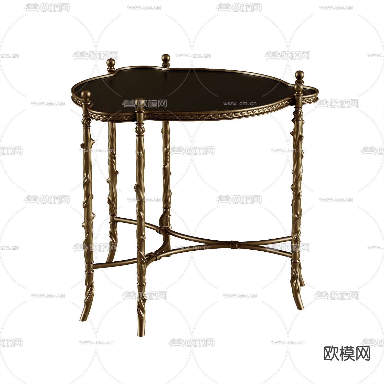 美式边几 角几 桌几3d模型下载