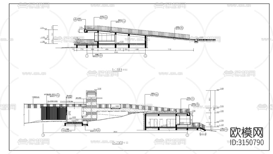 入口管理用房 工廠廠房cad施工圖下載(渲染圖6)