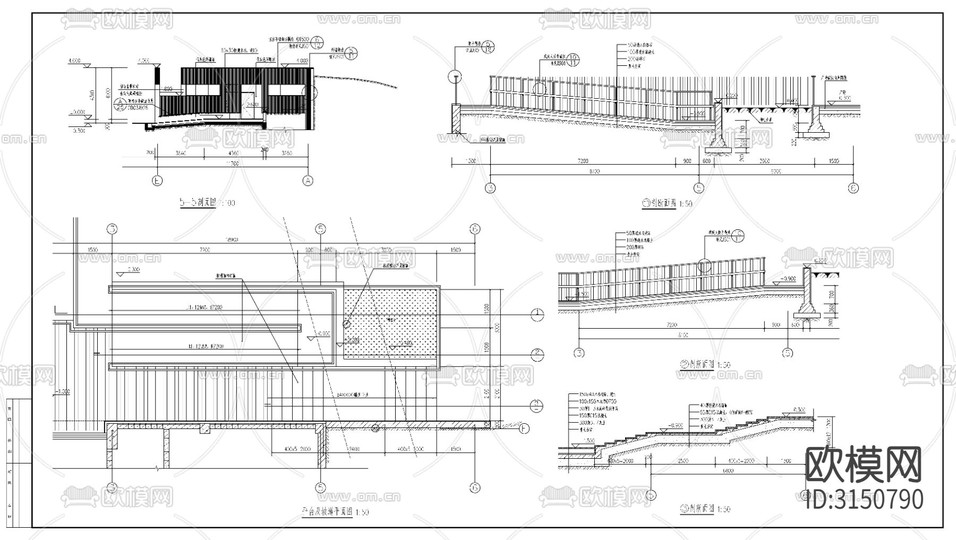 入口管理用房 工廠廠房cad施工圖下載(渲染圖2)