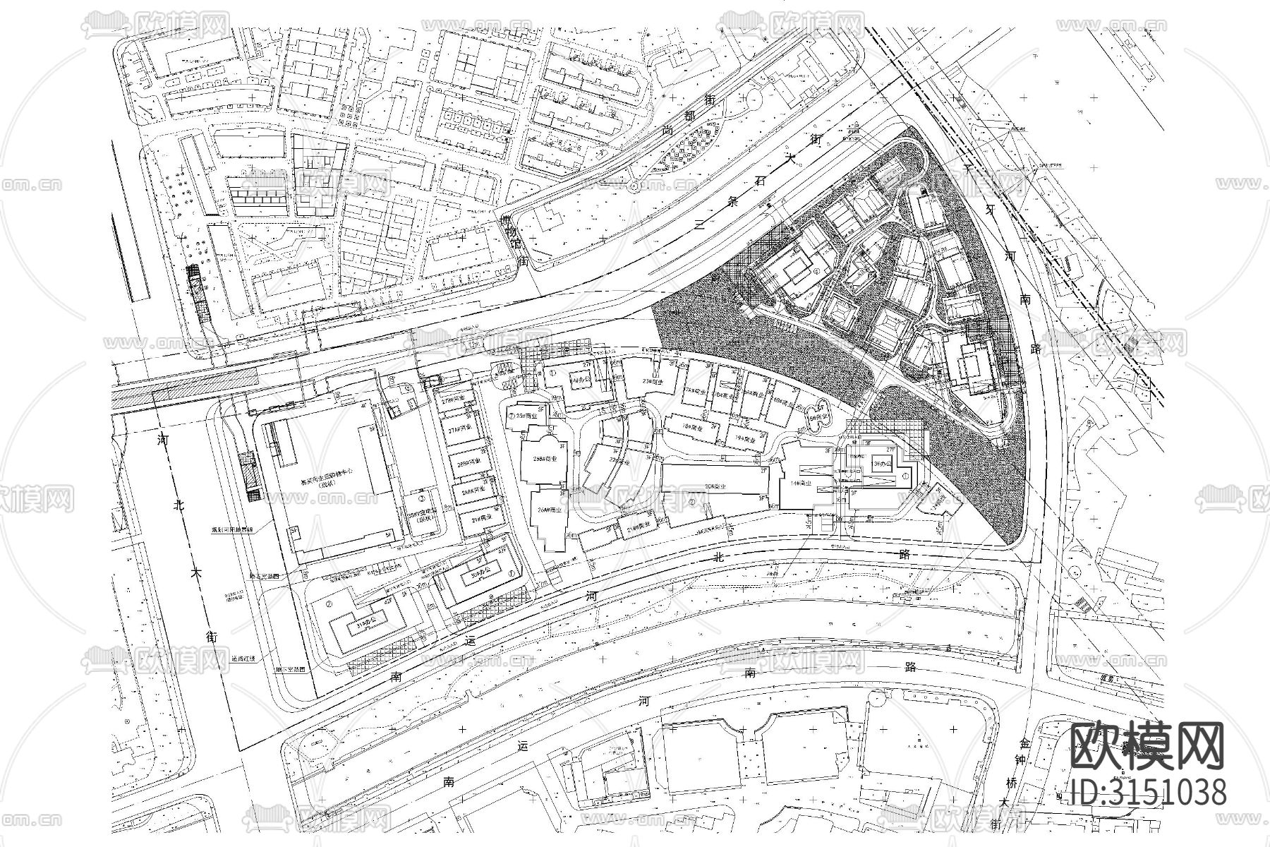 景观建筑商业街  步行街 古镇cad施工图下载（渲染图7）