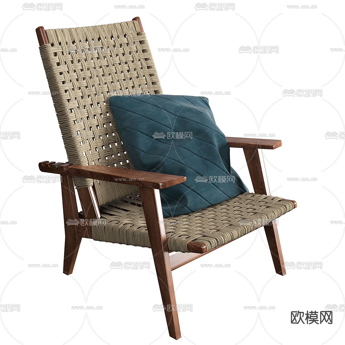 藤编休闲椅3d模型下载