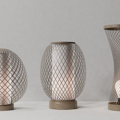  现代景观灯 镂空灯 户外灯su模型 