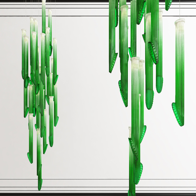  现代装饰吊灯 水晶吊灯 长条吊灯su模型 