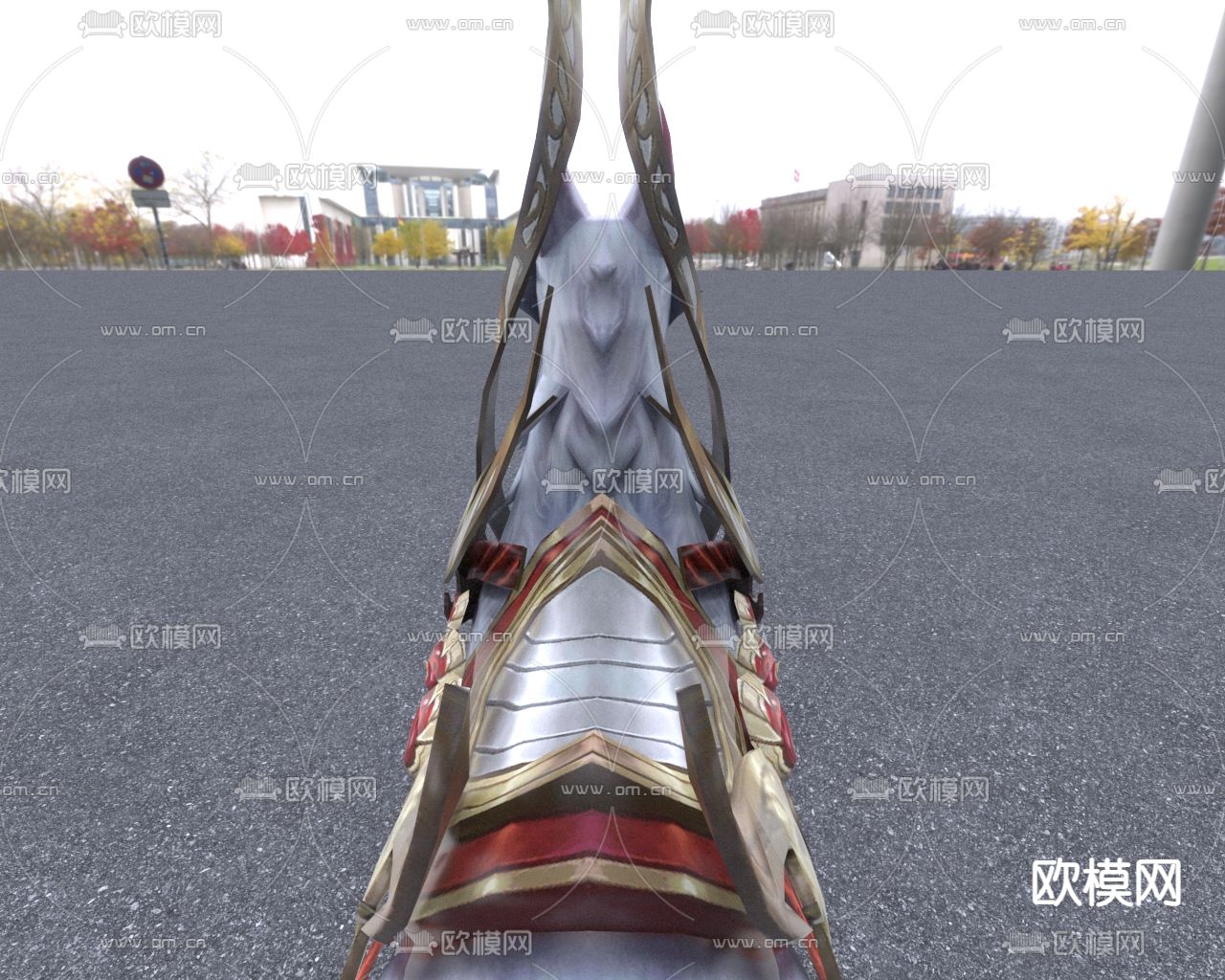 游戏角色 上古神兽九尾狐3d模型下载（渲染图5）