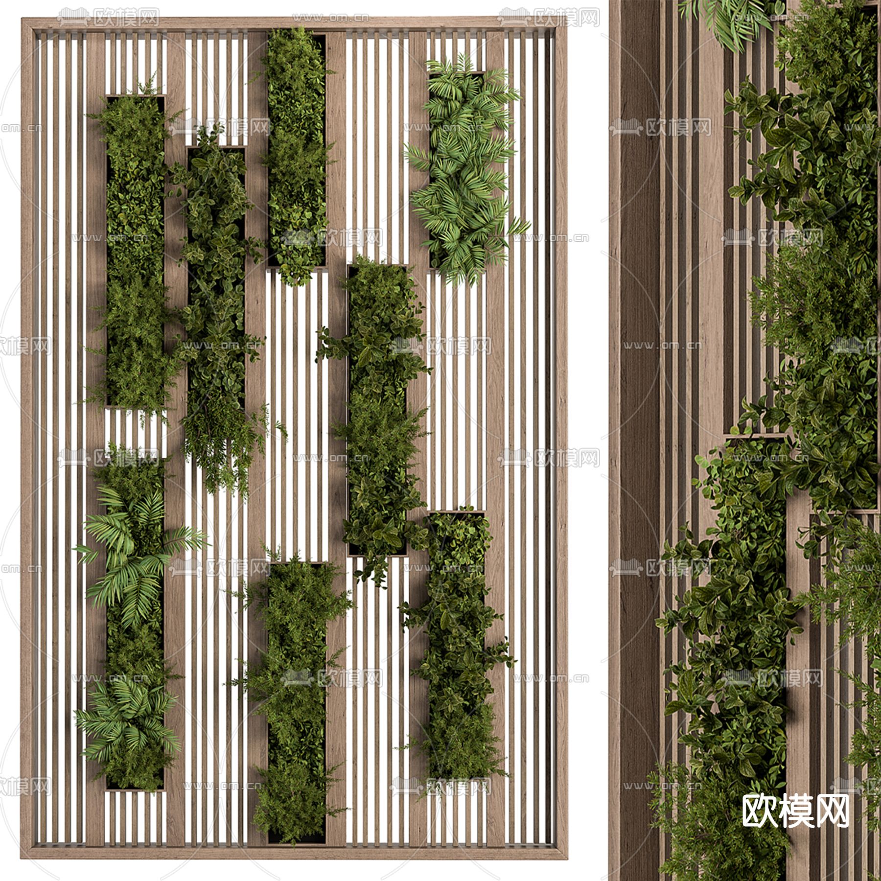 绿植墙su模型下载（渲染图3）