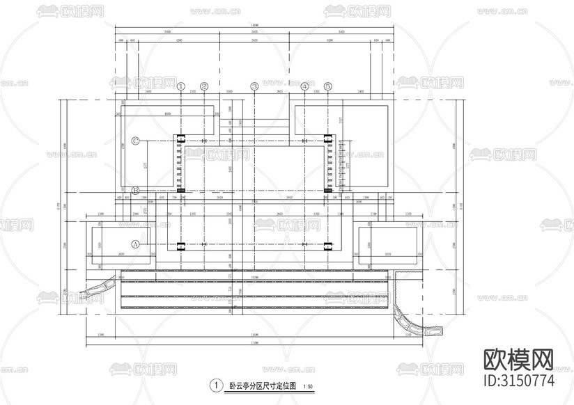 現(xiàn)代亭子 景觀亭cad施工圖下載(渲染圖1)
