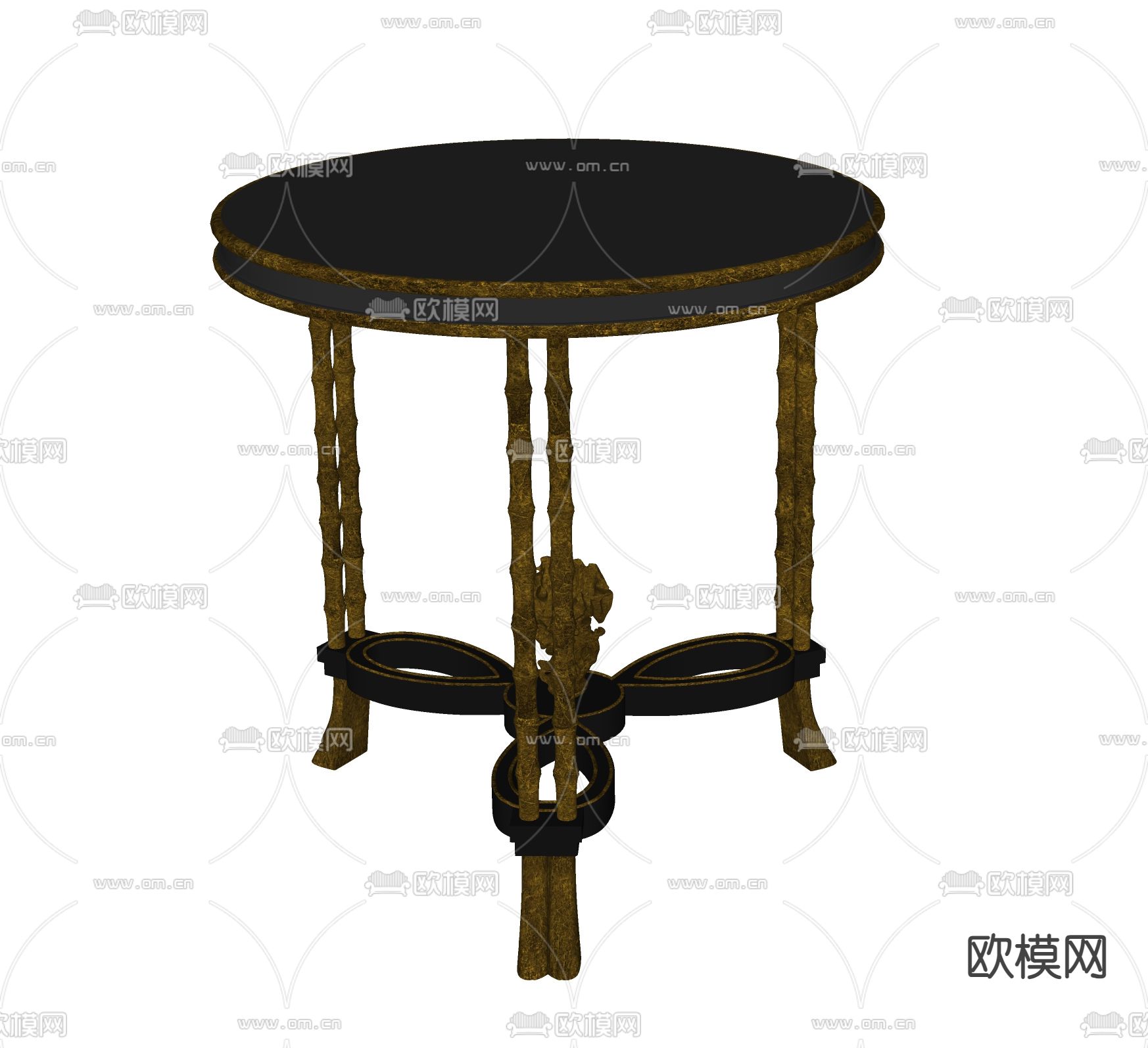 美式边几 角几su模型下载（渲染图2）