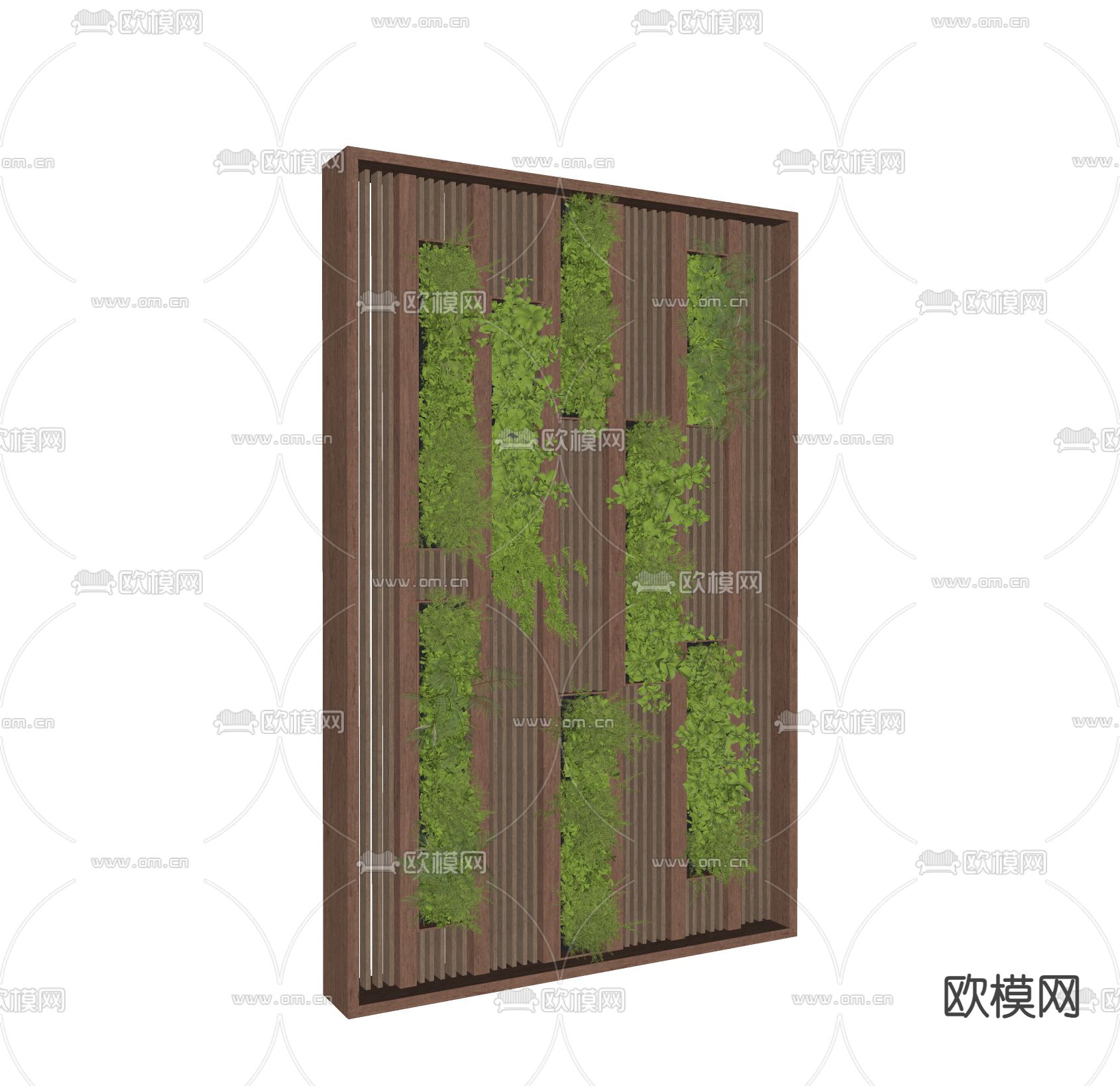 绿植墙su模型下载（渲染图2）