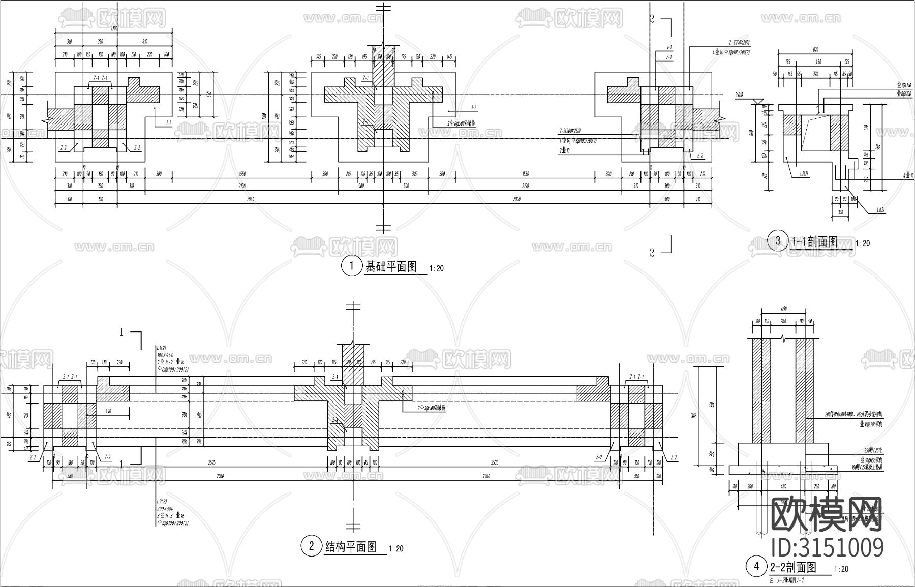 庭院入口大门 门楼cad大样图下载（渲染图3）