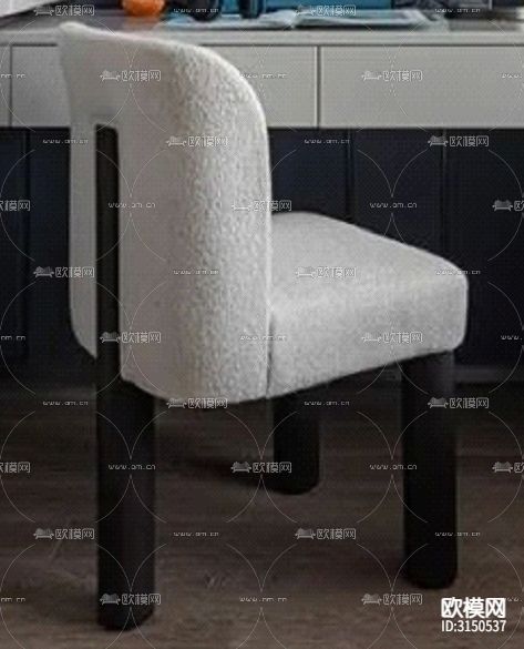 现代家具椅子设计cad施工图下载（渲染图2）