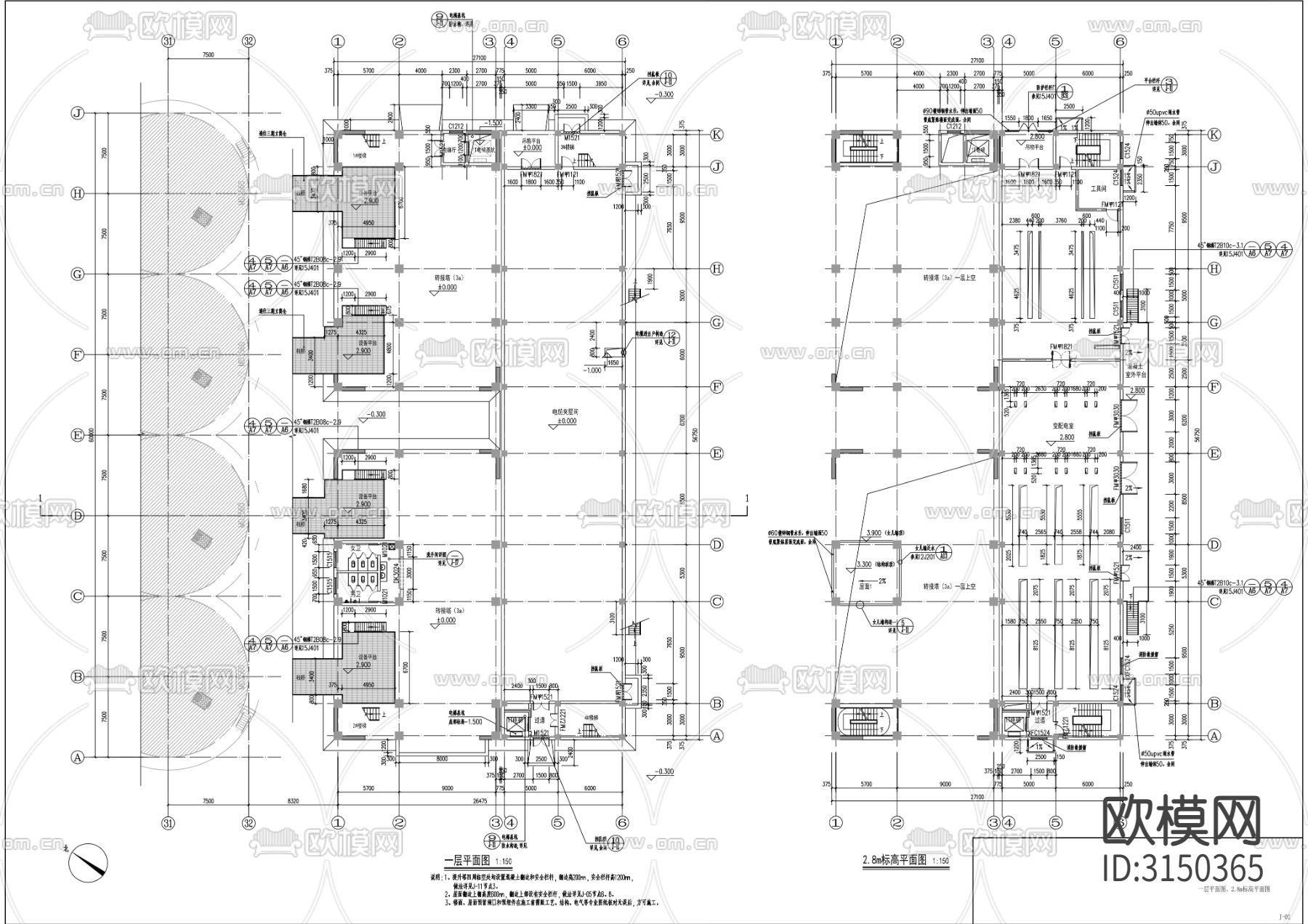 粮食筒仓 通用码头工程cad施工图下载（渲染图7）