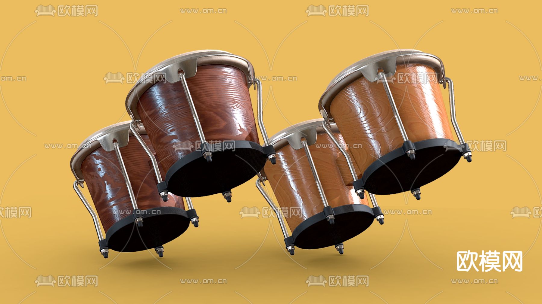 民族乐器 鼓 打击鼓su模型下载（渲染图2）