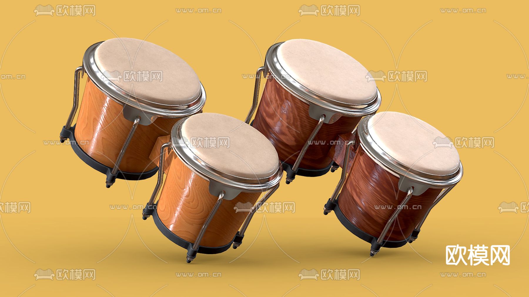 民族乐器 鼓 打击鼓su模型下载（渲染图3）