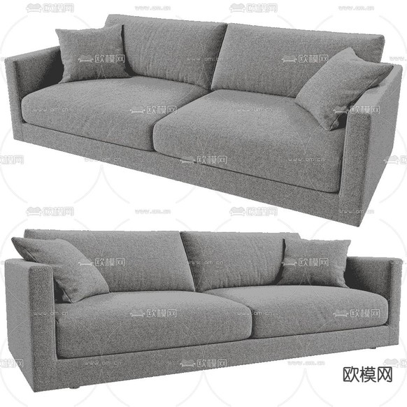 Beds one 双人沙发3d模型下载