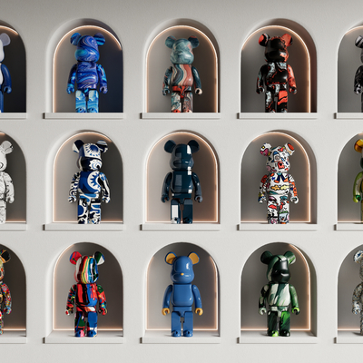  暴力熊 公仔手办 玩具 雕塑摆件su模型 