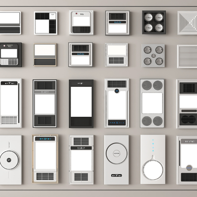  浴霸 集成浴霸 线性浴霸 风暖机su模型 