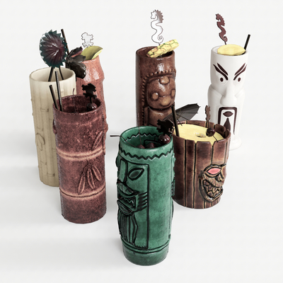  酒杯 啤酒杯 饮料杯su模型 