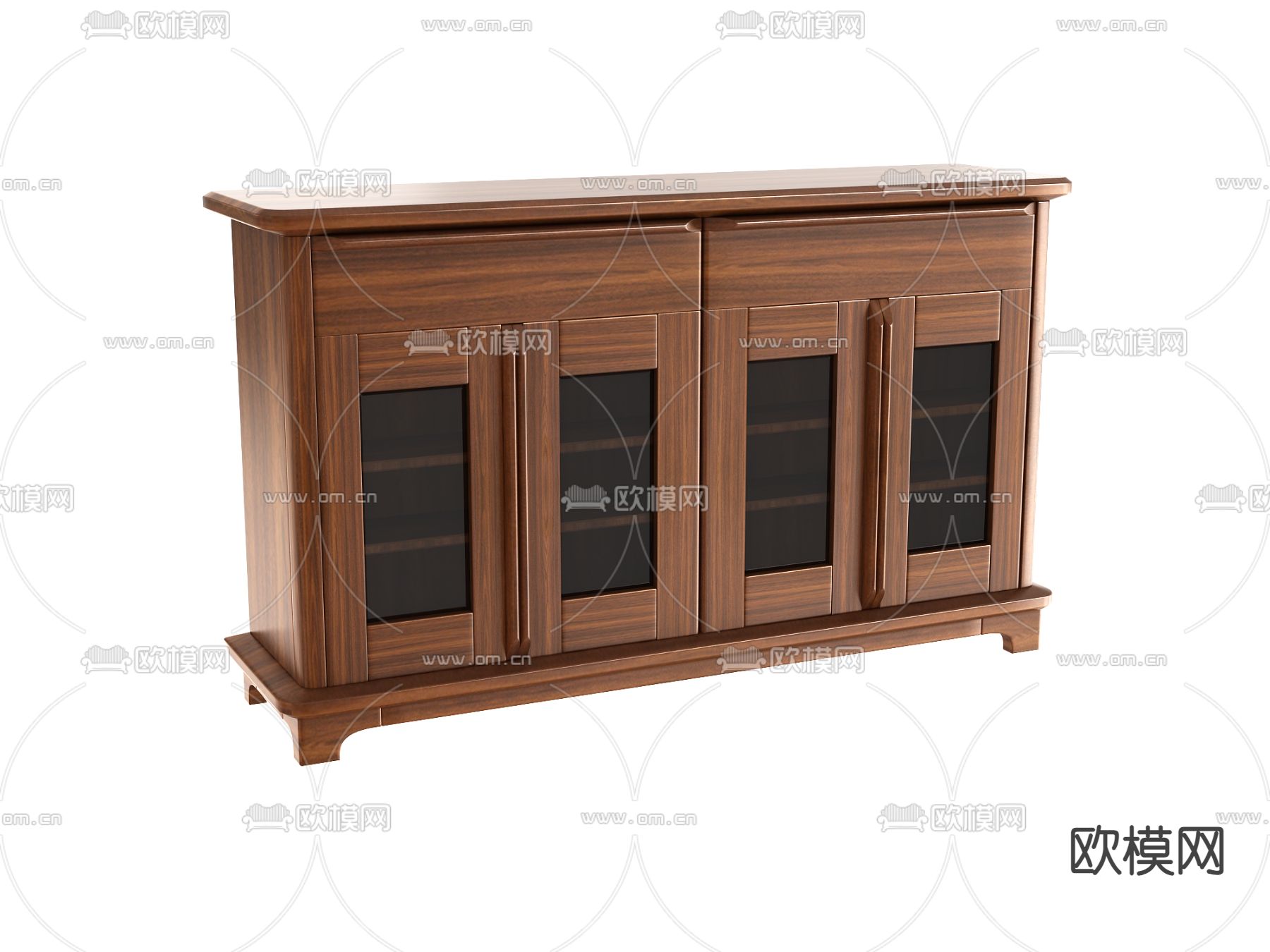 侘寂餐边柜3d模型下载