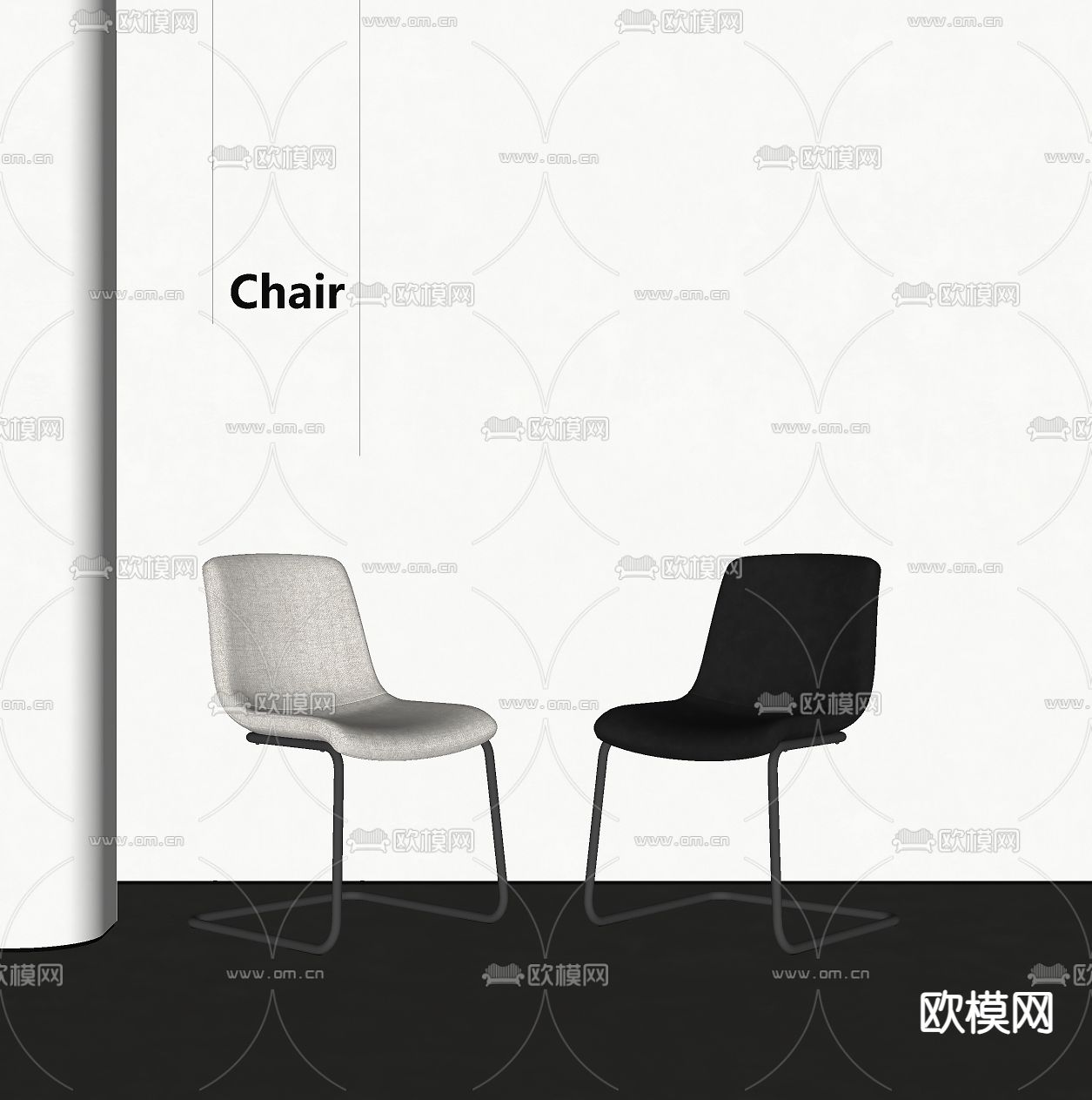 现代单椅 餐椅 休闲椅su模型