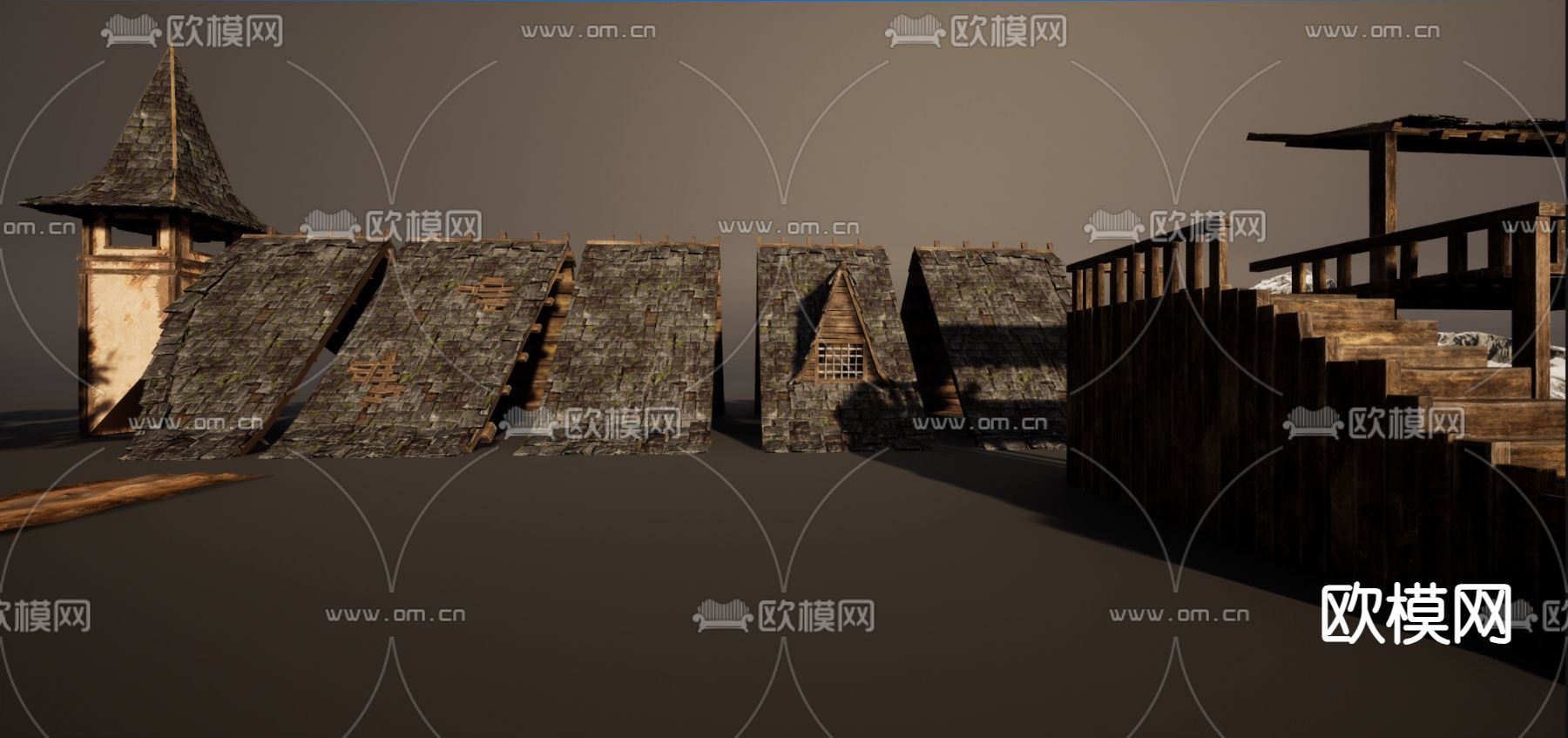 民宿小品景观3d模型下载（渲染图6）