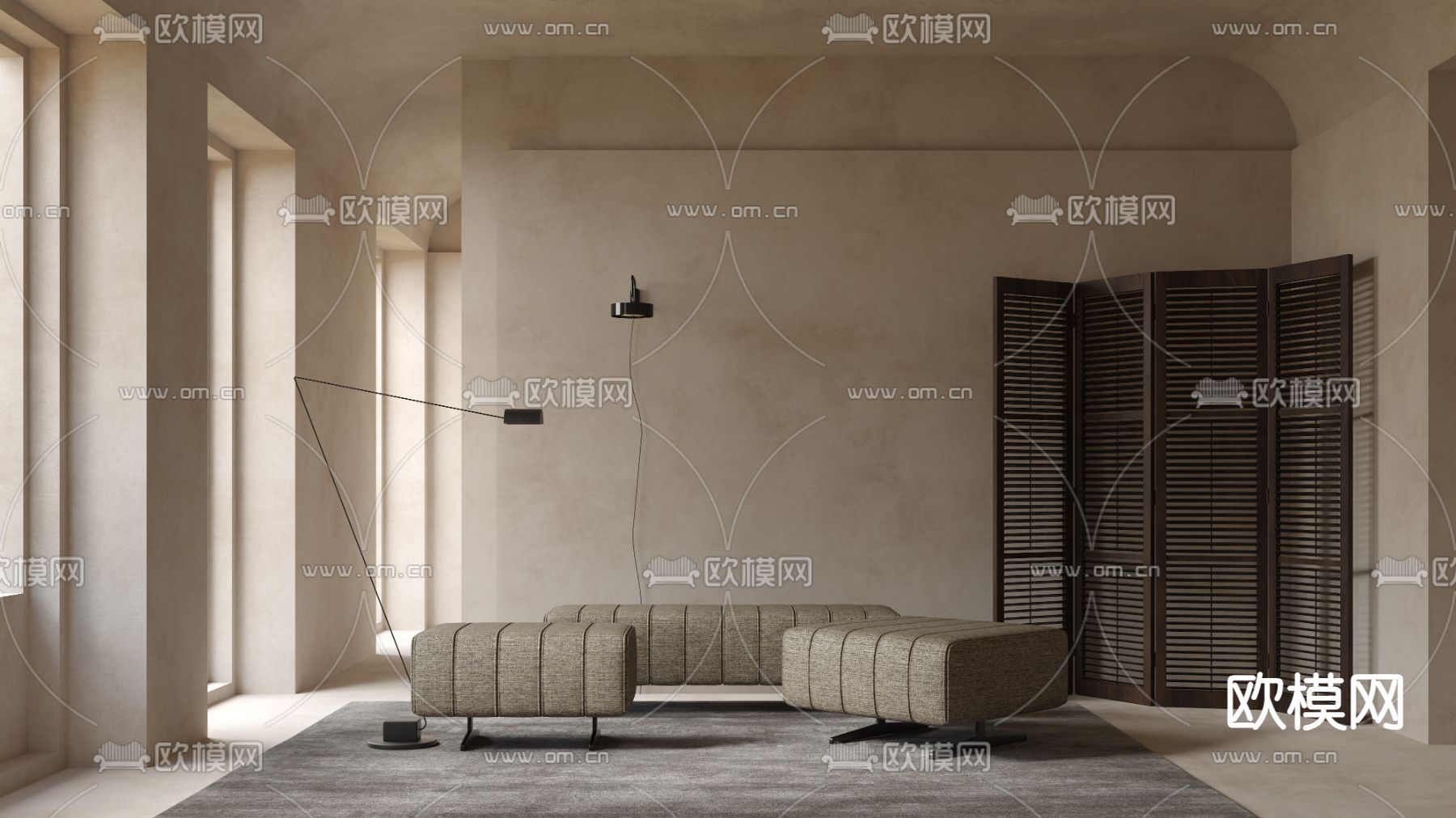 Bonaldo凳子 沙发凳3d模型下载