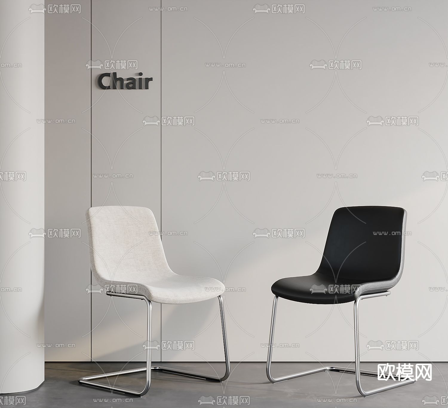 现代单椅 餐椅 休闲椅su模型