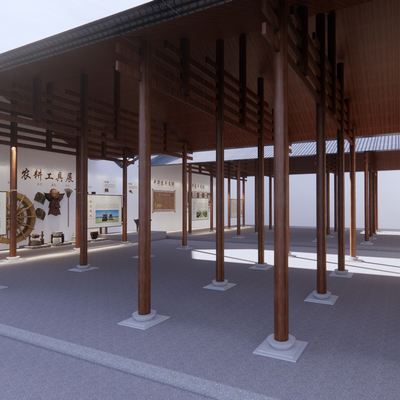  农耕文化展厅su模型 