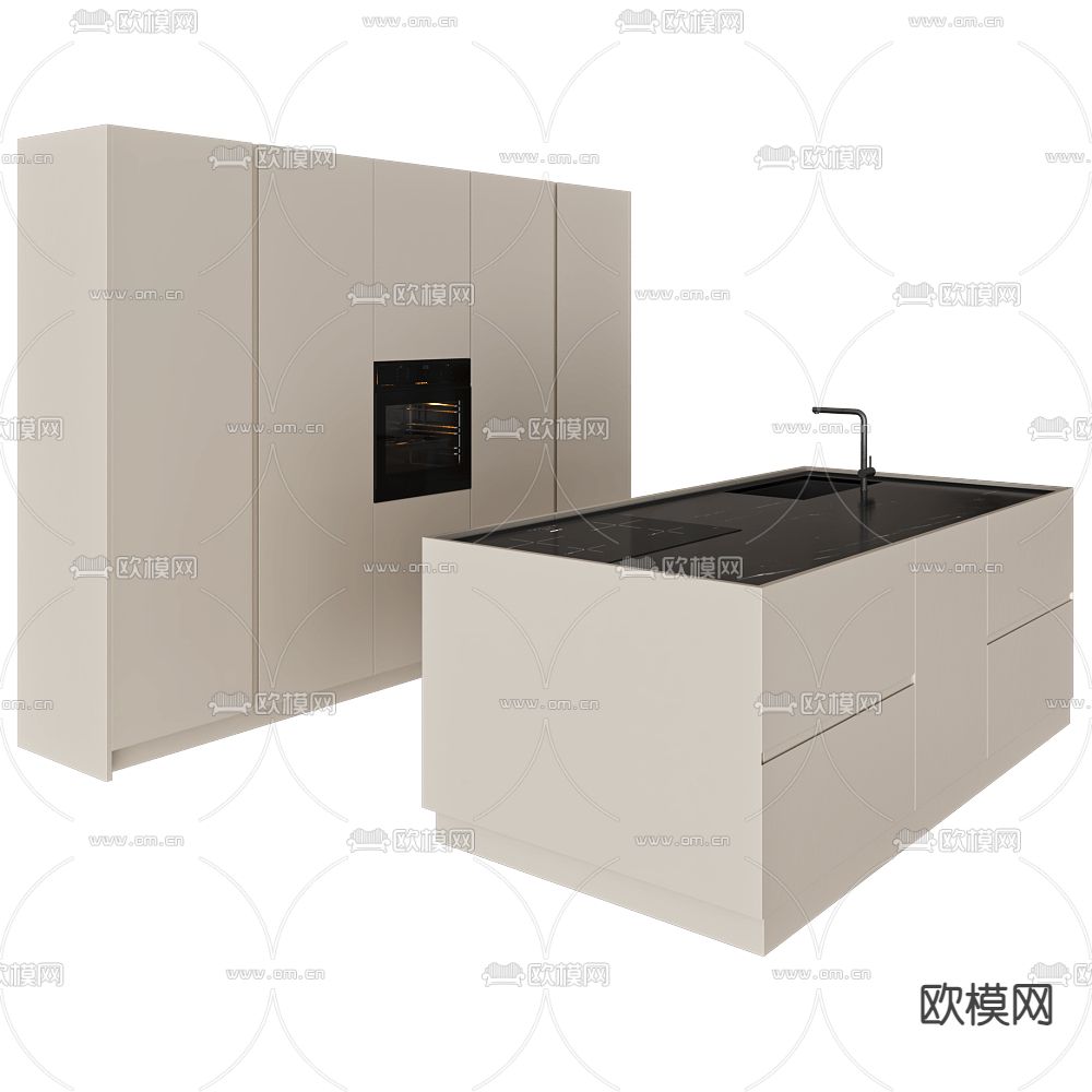 TM Italia 中岛橱柜3d模型下载