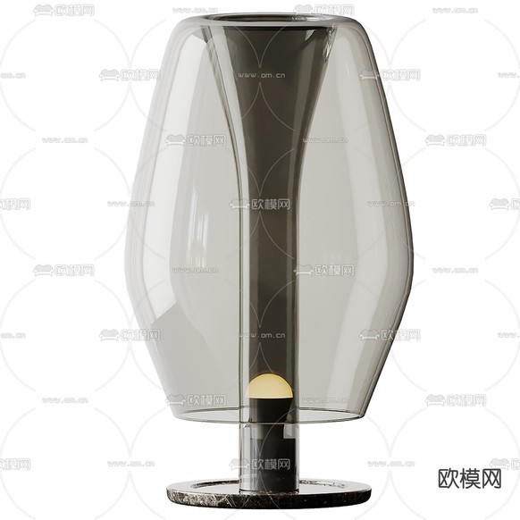 玻璃台灯3d模型下载(渲染图2)