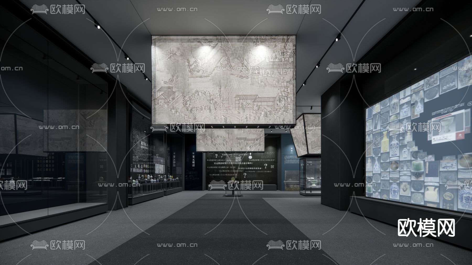 现代博物馆内部su模型下载（渲染图2）