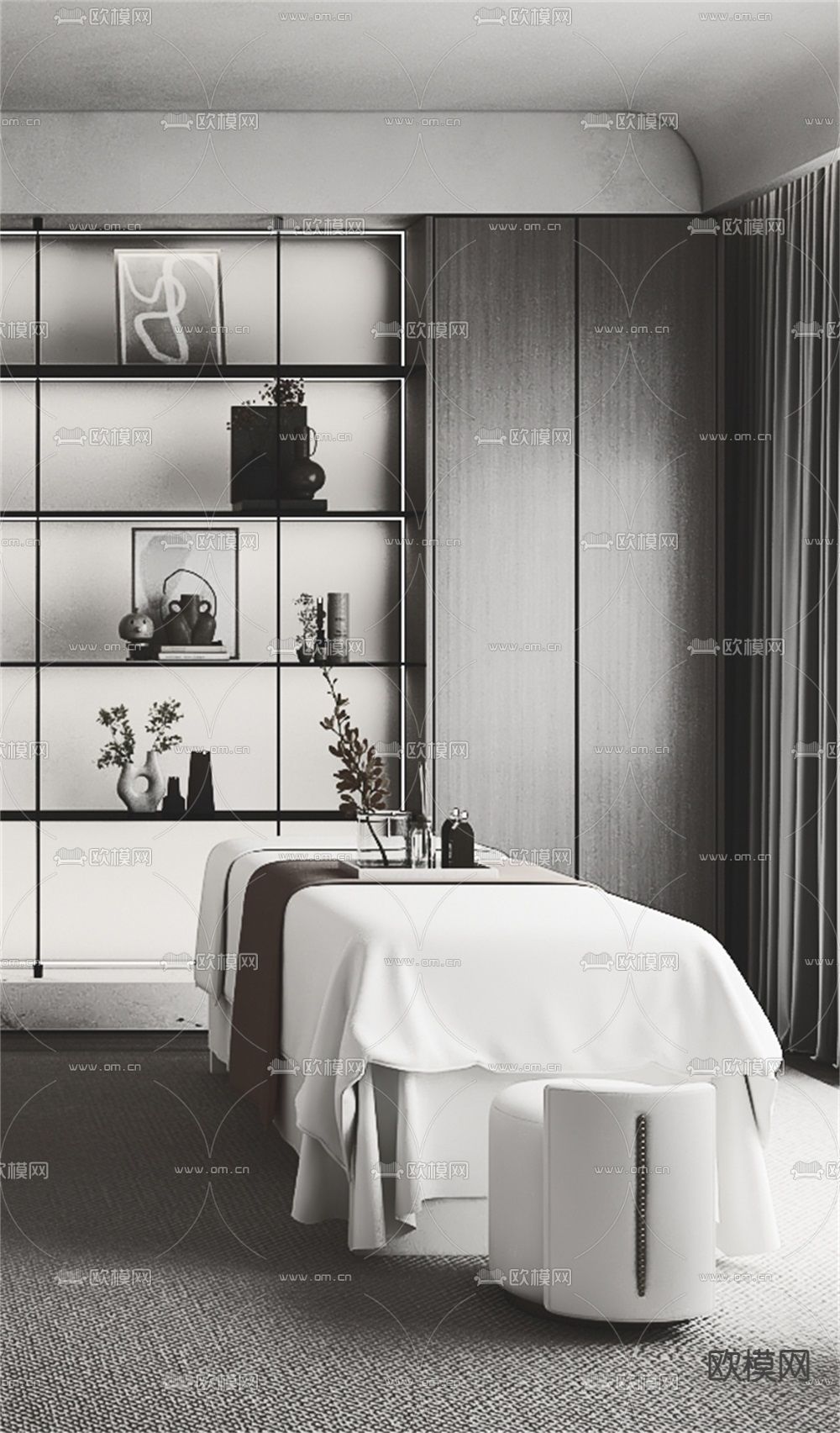 现代美容院SPA包间3d模型下载（渲染图3）