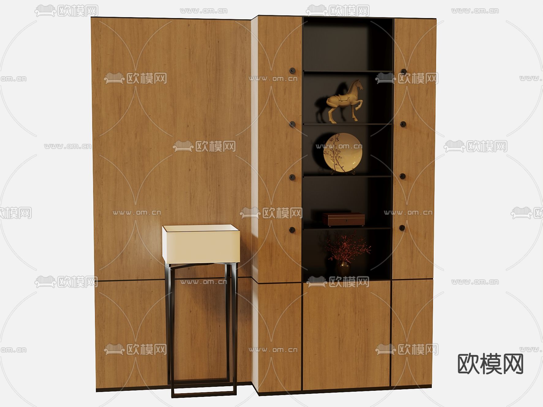 中式装饰柜 收纳柜  木柜3d模型下载