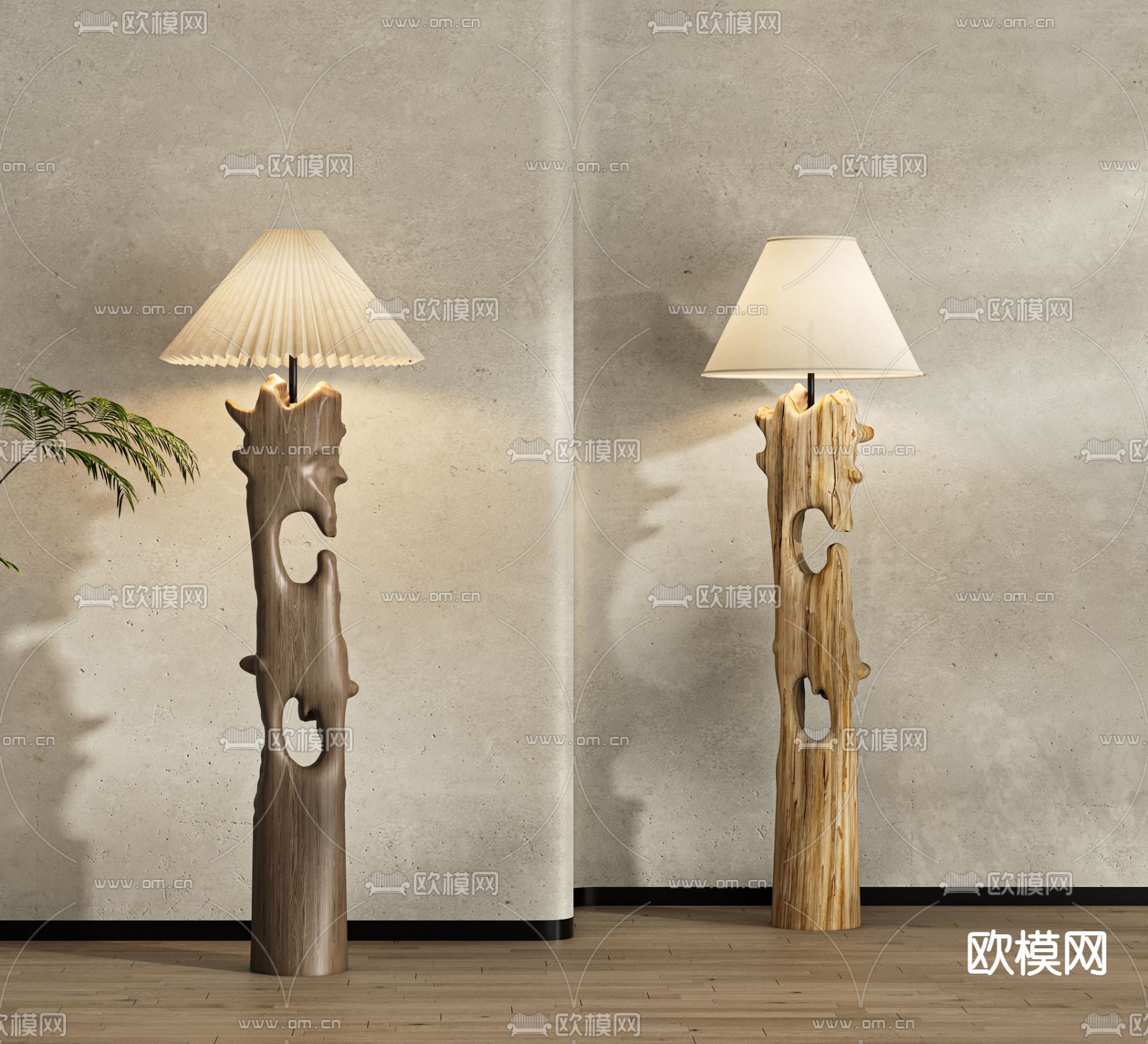 侘寂落地灯3d模型下载