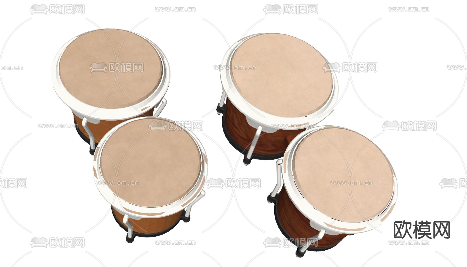 民族乐器 鼓 打击鼓su模型下载（渲染图1）
